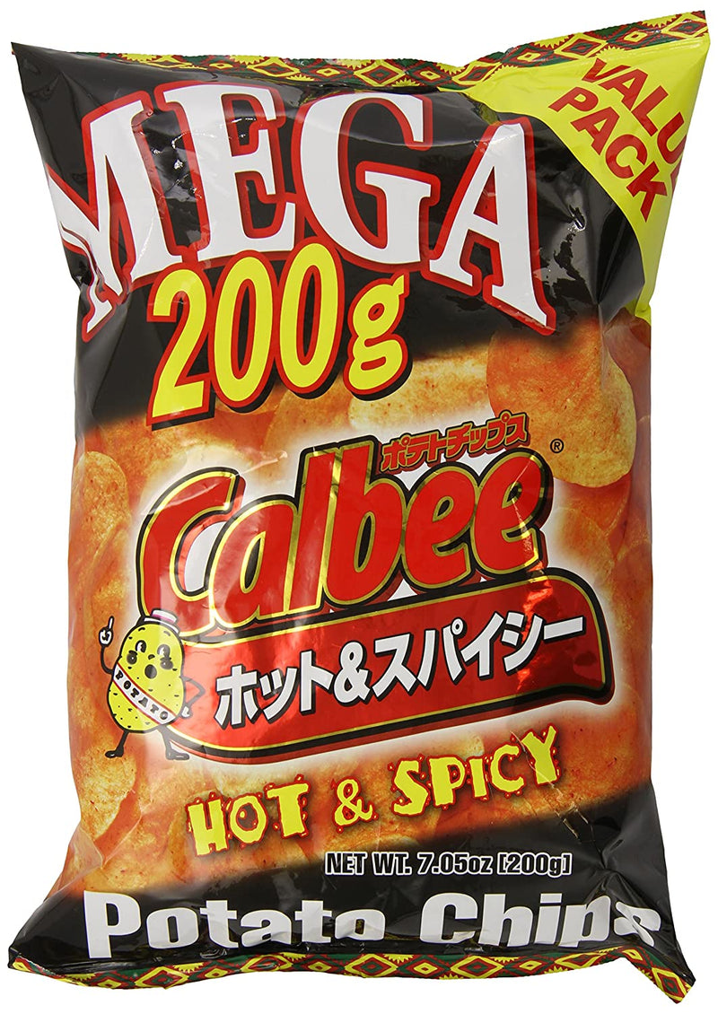Calbee Potato Chips, Mega Hot & Spicy (200g)