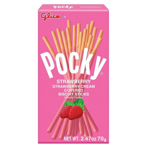 Glico Pocky Strawberry Cream Covered Biscuit Sticks