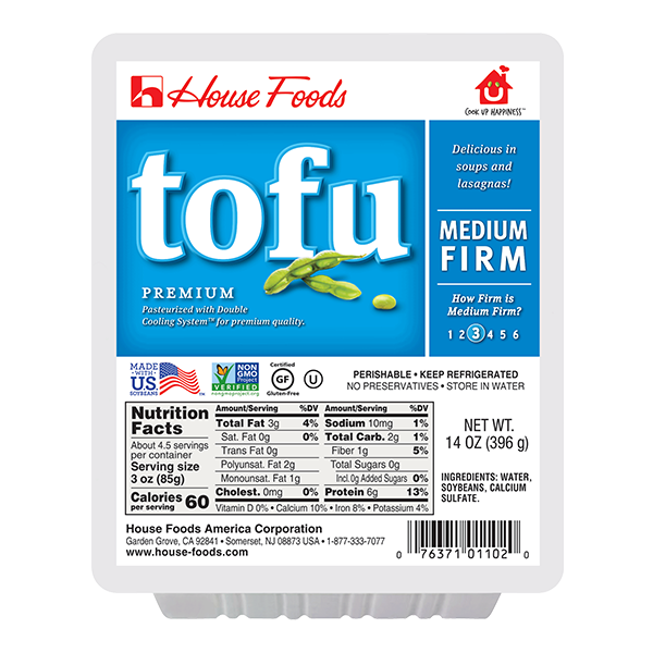 House Foods Tofu, Premium, Medium Firm