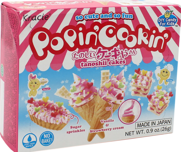 Kracie Popin' Cookin' Tanoshii Cakes, Vanilla & Strawberry Cream