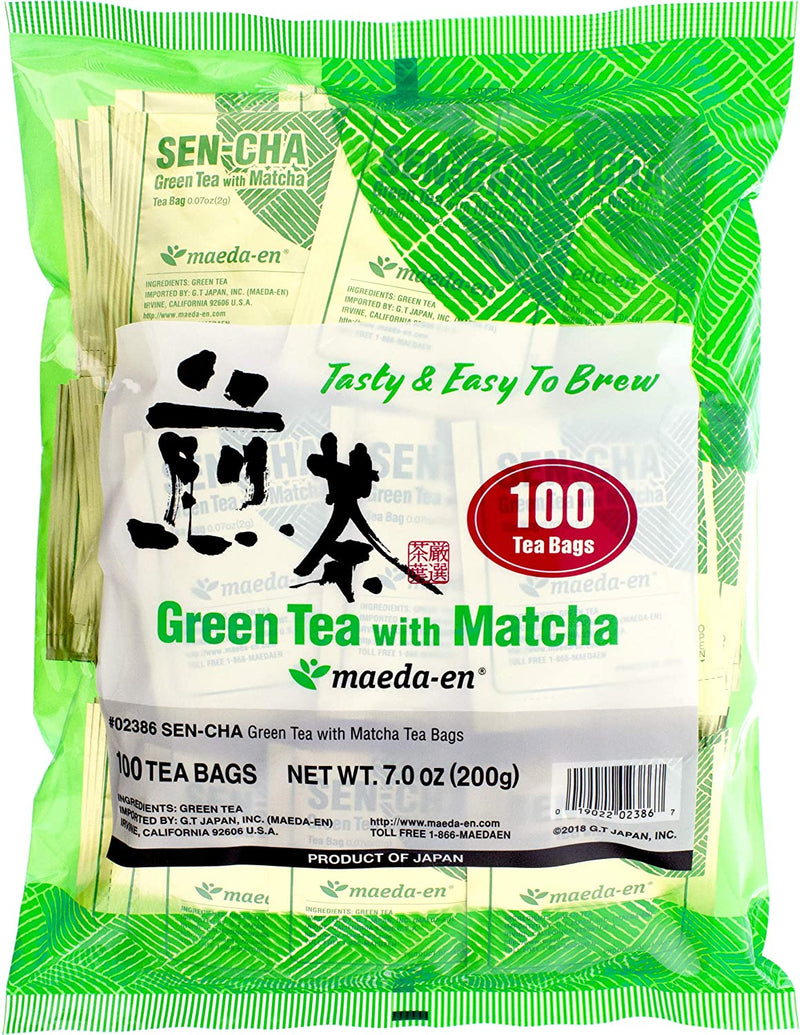 Maeda-En Sen-Cha Green Tea Bags with Matcha