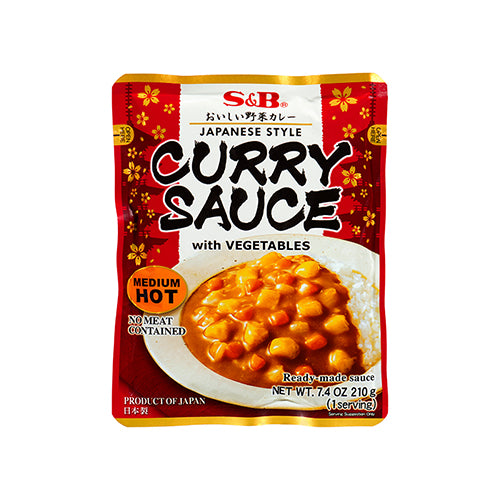 S & B Curry Sauce, with Vegetables, Medium Hot