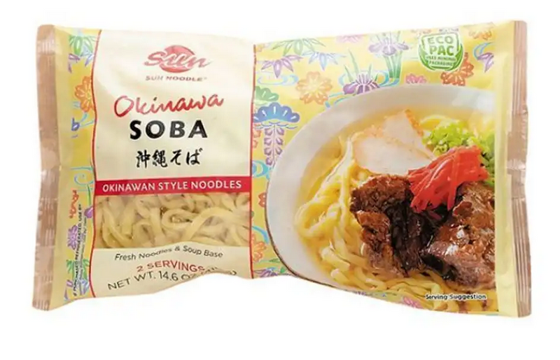 Sun Noodle Okinawa Soba with Soup Base - 417G